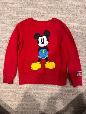 Levi's Red Mickey Mouse Pullover Sweatshirt